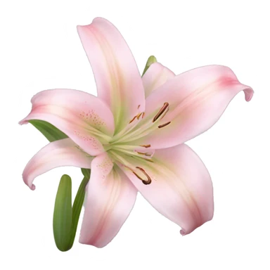 light pink lilium sticker