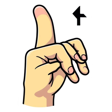 korean finger heart gesture sticker