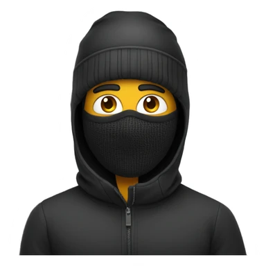 Guy in car with ski mask sticker