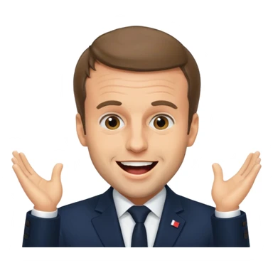 Emmanuel Macron qui chante sticker