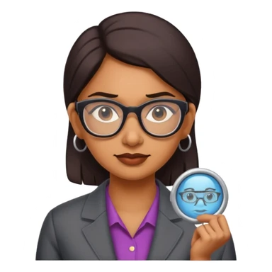 Mean and snarky Indian woman who is a product manager at a Gen AI company sticker