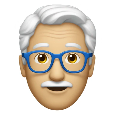 homme 64ans lunette fumé bleue sticker