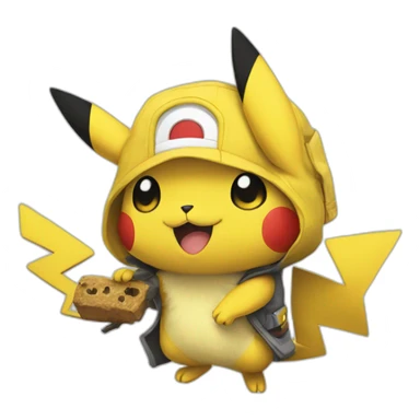 Ash Whit pikachu sticker