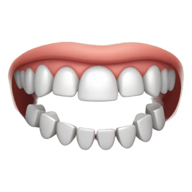 person with metal line braces ontop of white teeth sticker