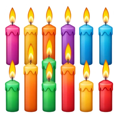 colorful candles sticker