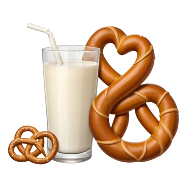 Pretzel and milk sticker