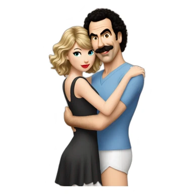 borat hugs taylor swift sticker