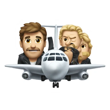 plane with bad guys sticker