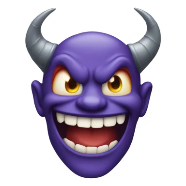 Laughing devil emoji smiling sticker
