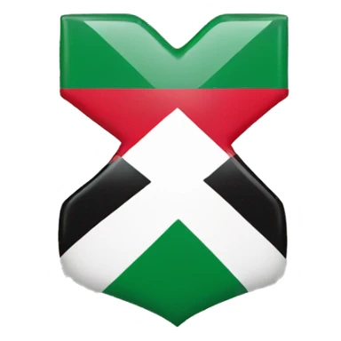 Cross over Palestine flag  sticker