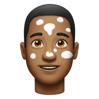 Man with vitiligo skin condition sticker