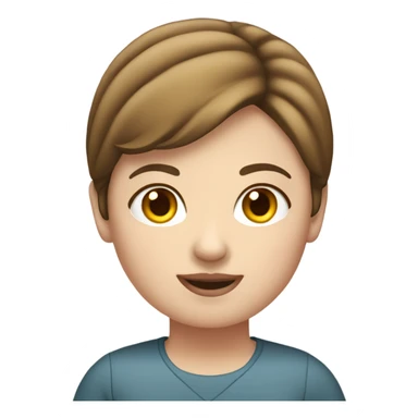 Fat white girl brown hair at computer  sticker