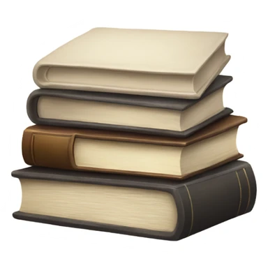 neutral stack of books sticker