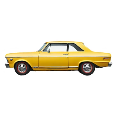 1964 white Chevy nova sticker