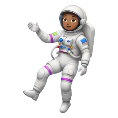 Astronaut on rainbow trail sticker