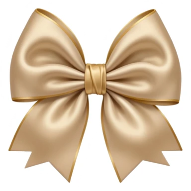 Beige bow sticker