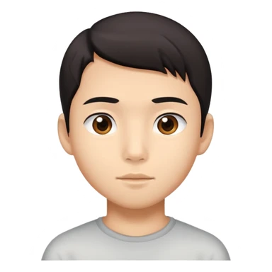 Asian descent boy face sticker