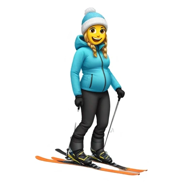 Pregnatlady on Ski sticker