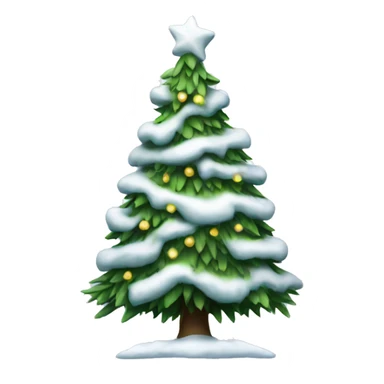 snowy christmas tree sticker
