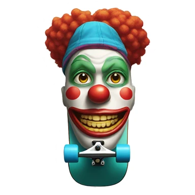 clown skateboard cap sticker