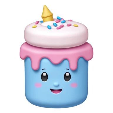 marshmallow colorful accessorized sticker