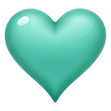 Sea green heart sticker