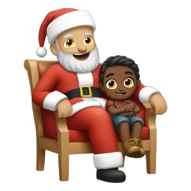 Me sitting in Santa’s lap sticker