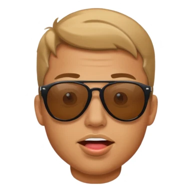 Fuckboy with sunglasses biting lip sticker
