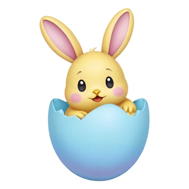 Cute Easter emoji pastel colors ￼ sticker