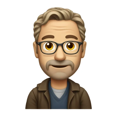 European 40 years old writer sticker