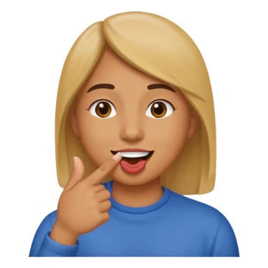 Quiero una cara con un la punta del dedo dentro de la boca modo coqueto sticker