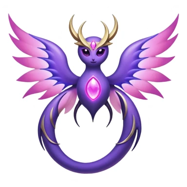 Pokemon legendary purple and pink lunala sticker