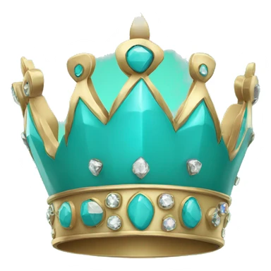 turquoise crown with gems sticker
