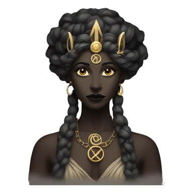 Hekate goddess of the night and magic- triple goddess black sticker