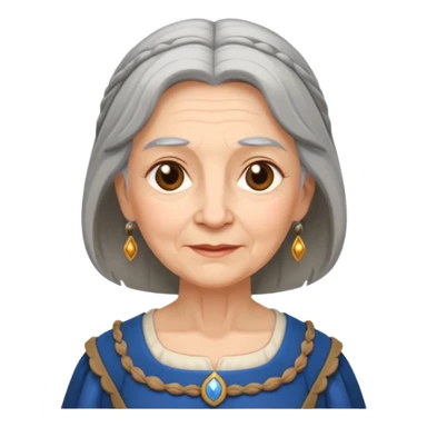 The kind and amiable grandmother in medieval fairy tales sticker