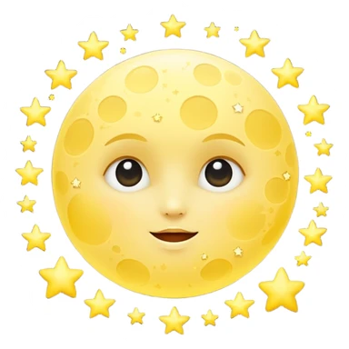 moon with little stars sticker