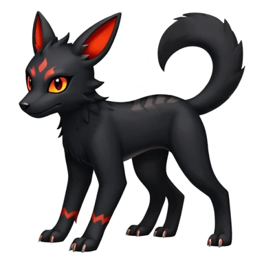 Salandit-Umbreon-Litten-Houndour-Hybrid (Full body) sticker