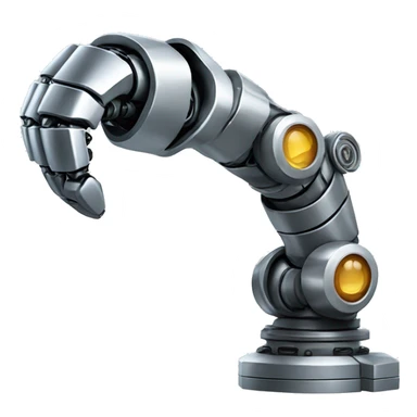 A robot arm made of iron. sticker