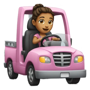 a bab girl driving a truck sticker