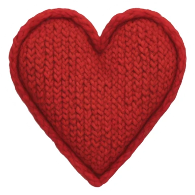 knitted heart sticker