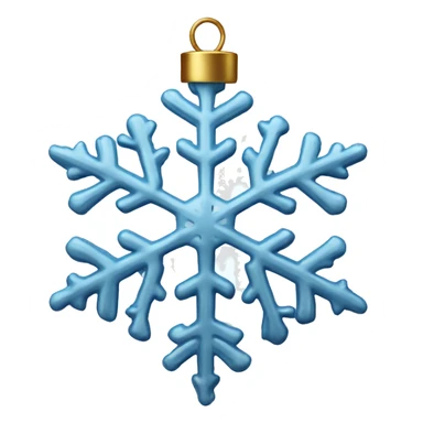 Snowflake Christmas bauble sticker