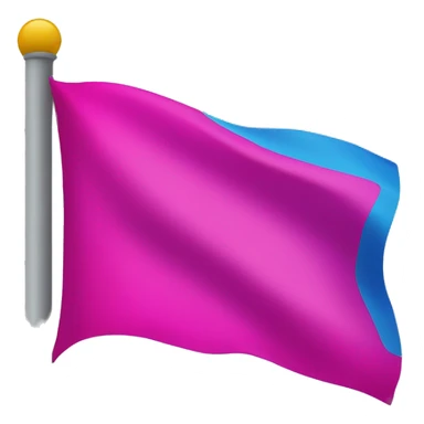 Flag with hot pink on top, purple in middle, and blue on bottom sticker