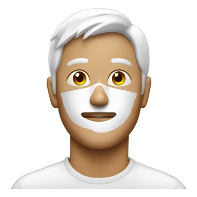 Man with white sugar on his face and a lighter next to him  sticker