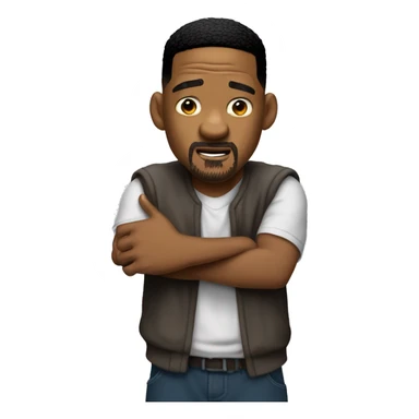 will smith acetando con el dedo de MUY BIEN. sticker