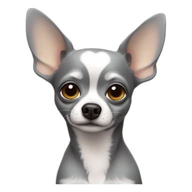 Gray Chihuahua kissing sticker