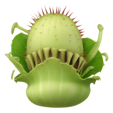 Beige Venus flytrap sticker