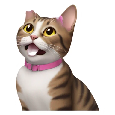 Cat blowing pink smoke sticker