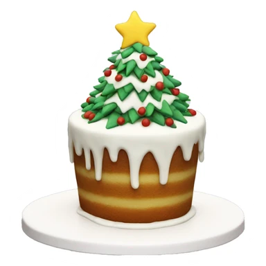 White Christmas Tree Cake sticker