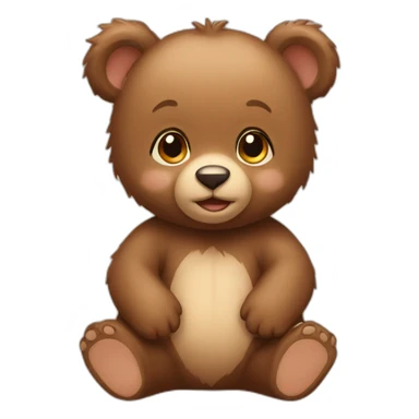 Baby bear sticker