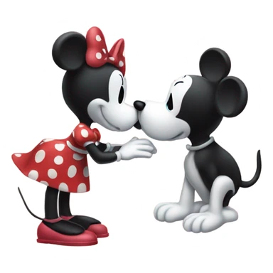 Minnie Mouse kissing snoopy sticker